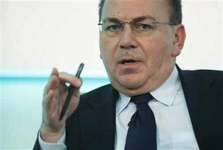 President of Germany's Bundesbank Weber speaks during panel discussion at economic leadership congress in Berlin