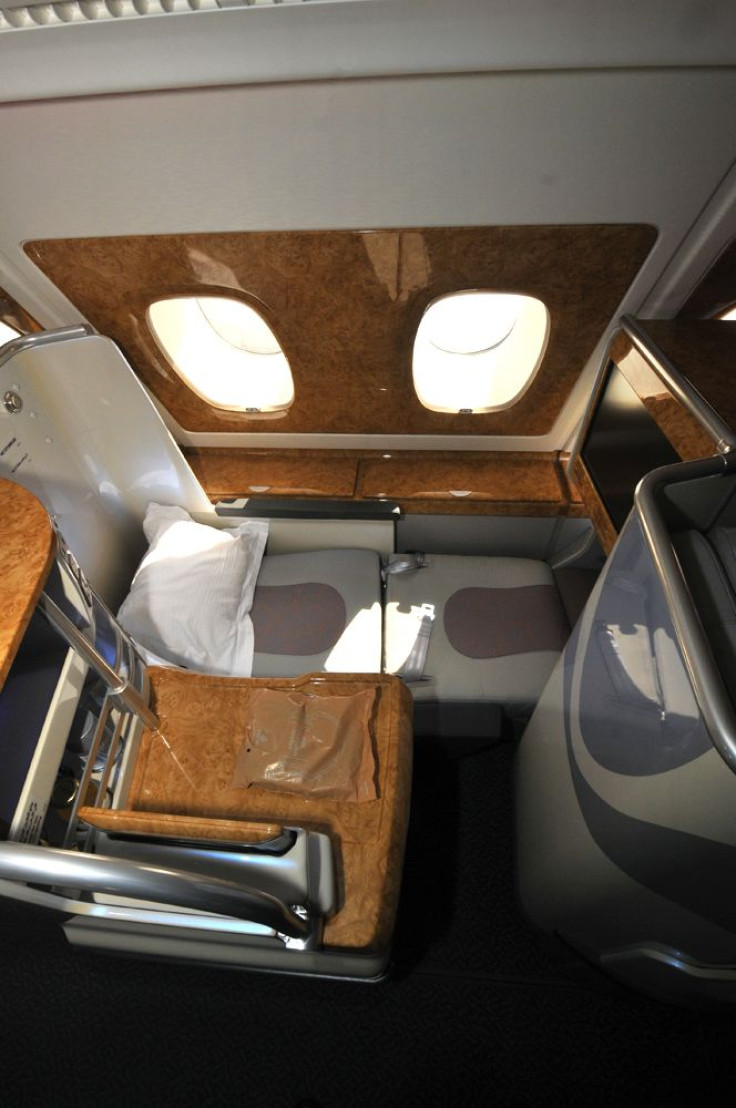 Emirates A380 lie flat bed