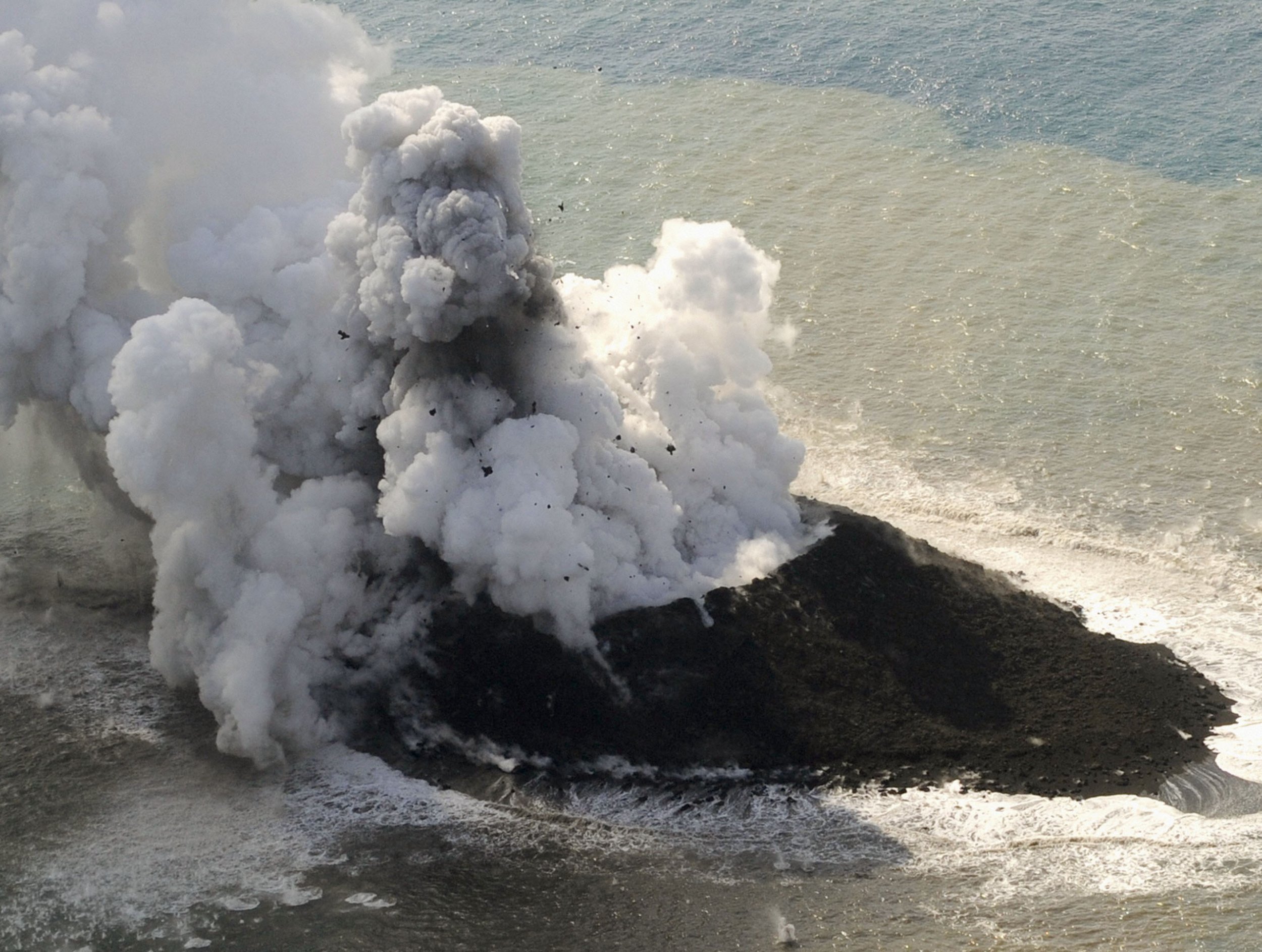 Volcano Eruption Creates New Island; Japanese Coast Guard Footage Shows