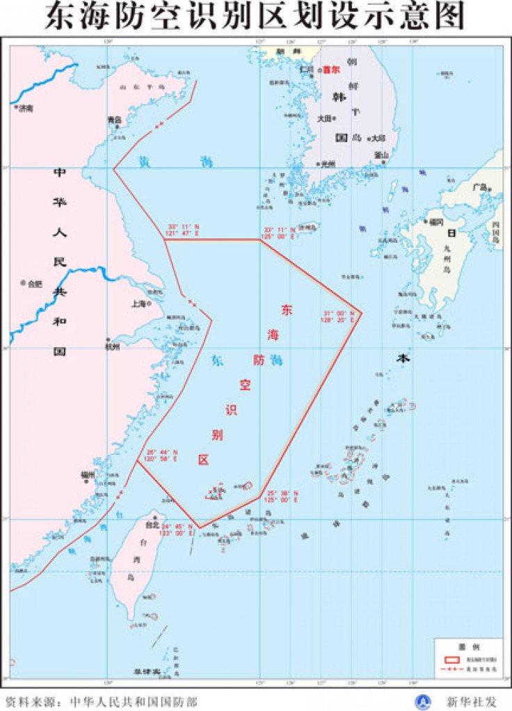 China Air Defense Identification Zone Map