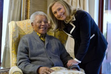 Nelson Mandela and Hillary Clinton