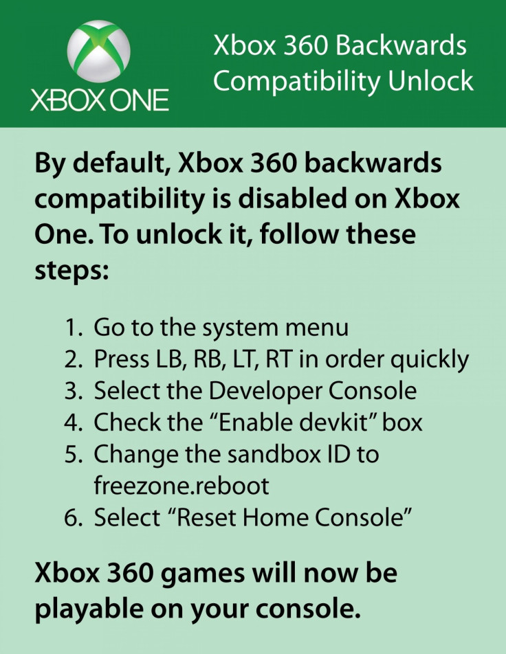 Xbox Backwards Compatibility Unlock