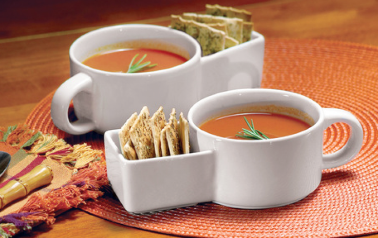 Soup And Cracker Ceramic Mug Set