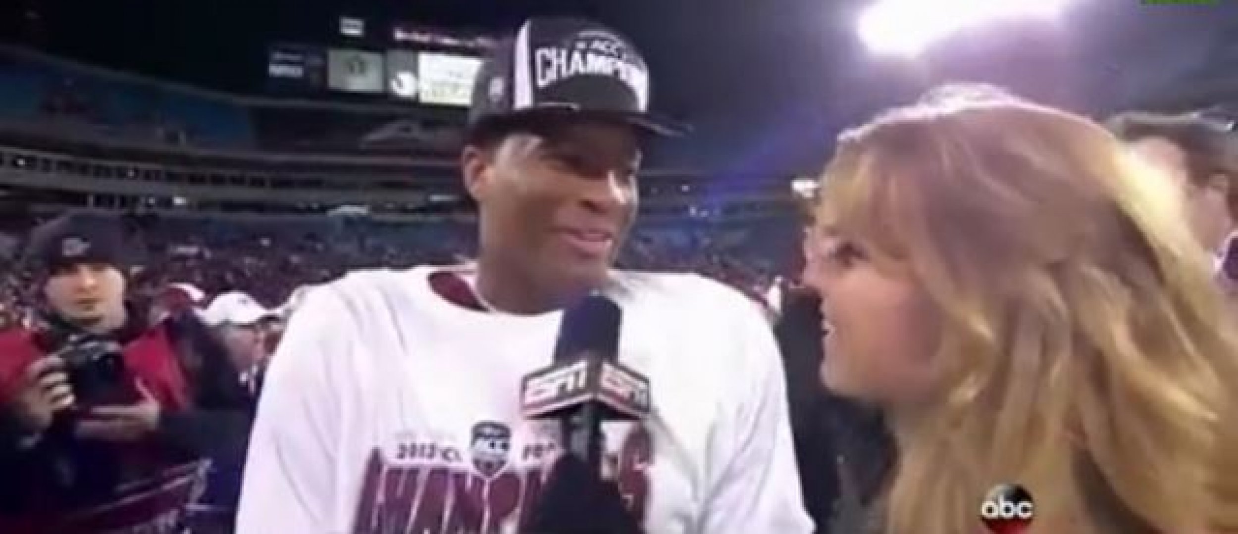 Jameis Winston Walks Away From ESPN Postgame Interview; Heather Cox ...