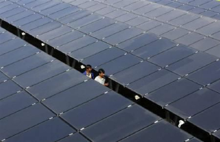 Solar power plant in Gujarat, India