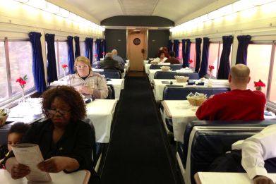 Amtrak diner car by Huffman