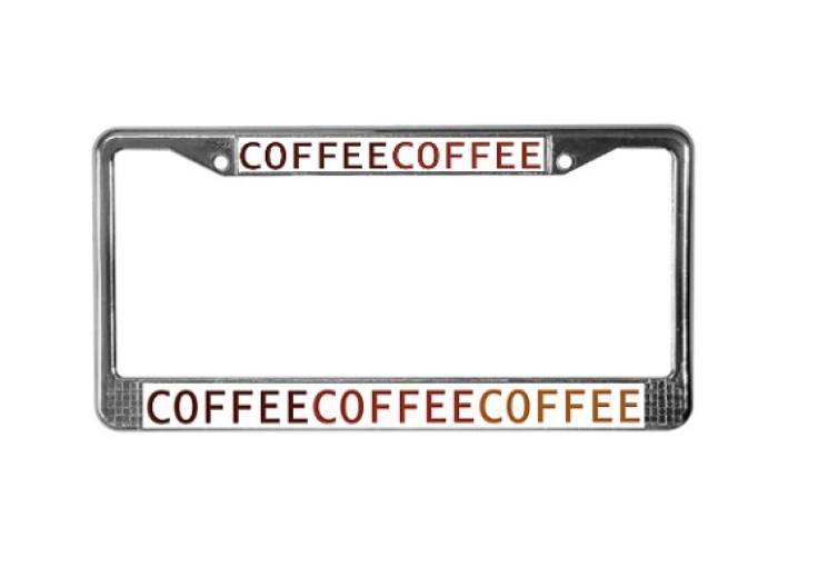 Coffee License Plate Frame