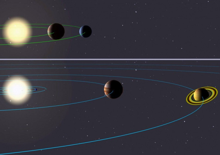 Rendition of our solar system