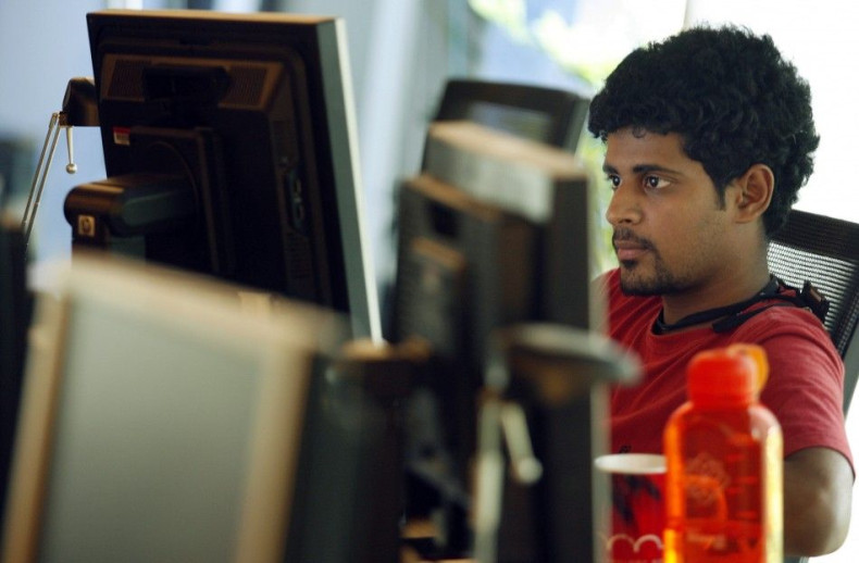 A researcher works on his terminal at the Microsoft India research centre in Bangalore June 24, 2009. 
