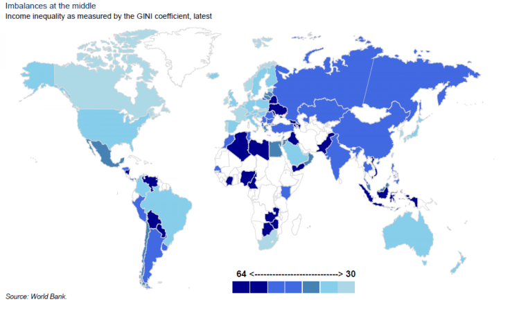 Global Inequality by GINI, Goldman Sachs December 2013 Research