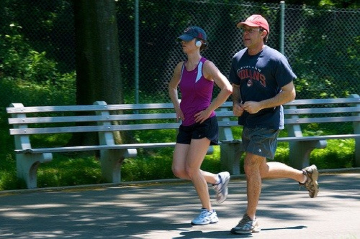 Jogging couple. 