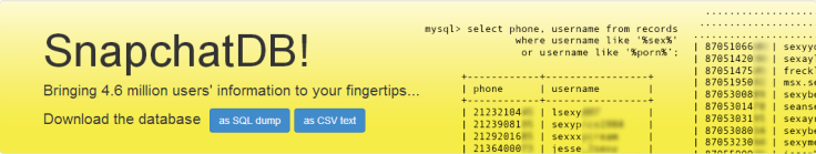 SnapchatDB