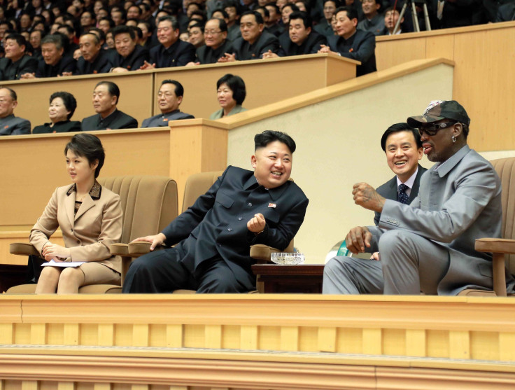 North Korean leader Kim with Dennis Rodman
