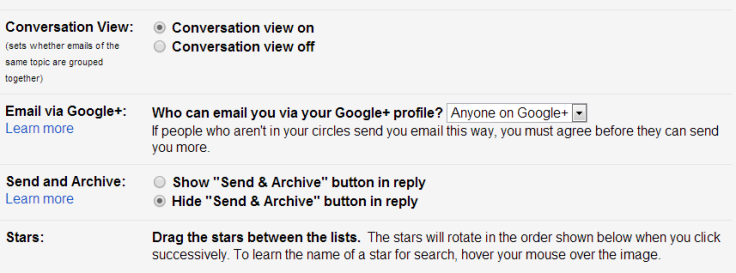 Gmail privacy settings