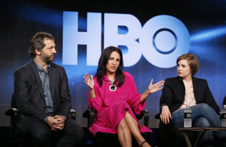 (L-R) Judd Apatow, Jenni Konner and Lena Dunham