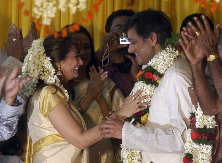 Sunanda Pushkar and her husband Shashi Tharoor