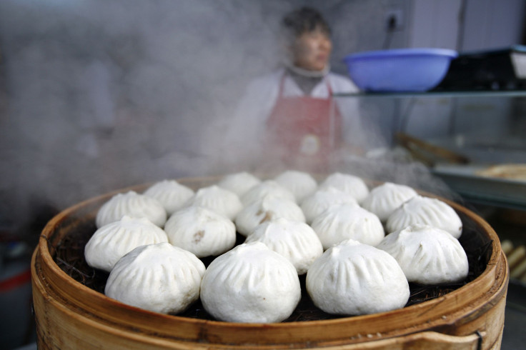 A dumpling store in downtown Shanghai