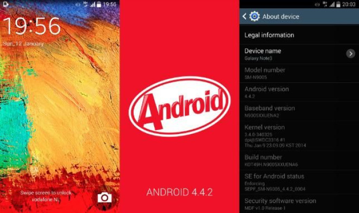 Android 4.4 KitKat firmware for Galaxy Note 3 