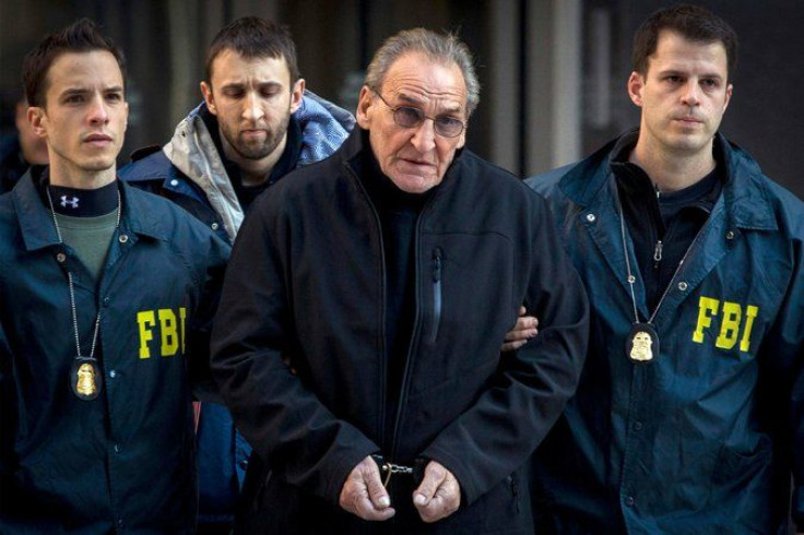 Vincent Asaro was escorted by F.B.I. agents on Thursday after five members of the Bonanno crime family were indicted on various charges. 