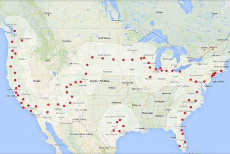 Supercharger Landing Page Maps, Tesla Website