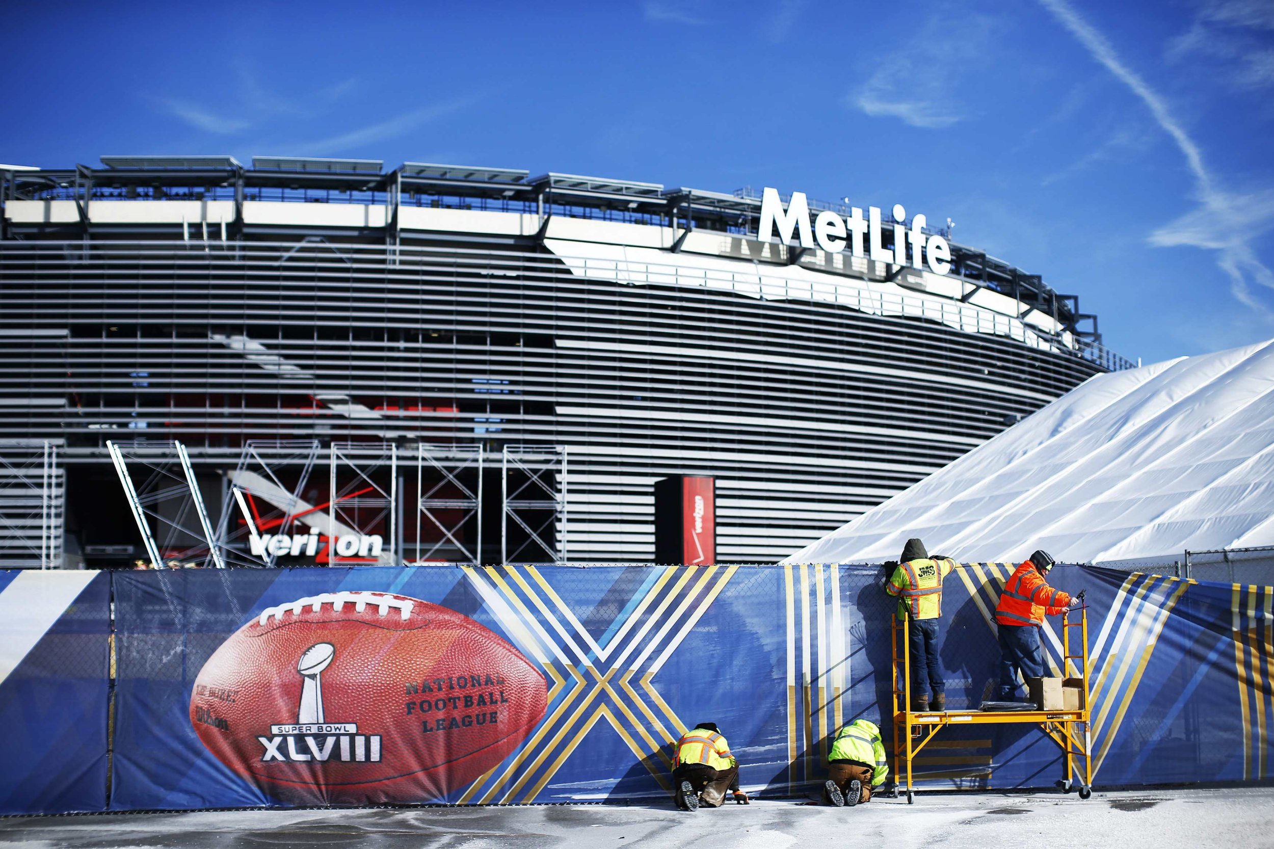 Super Bowl XLVIII Metlife Stadium closeup