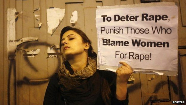 Indian woman protests rape