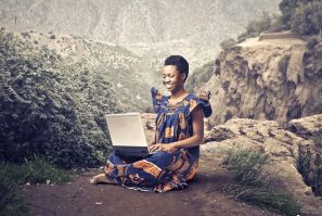 Africa internet laptop by Shutterstock