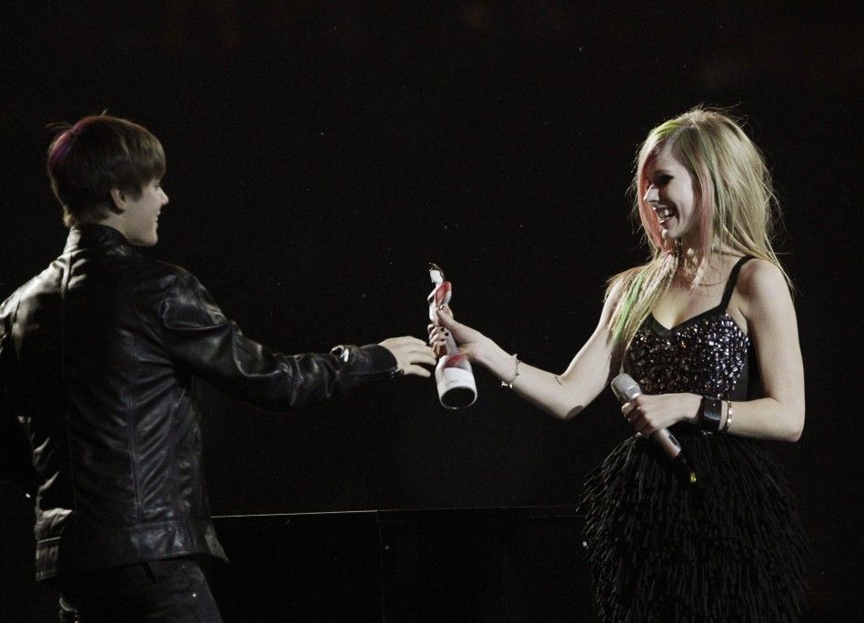 Justin Bieber and Avril Lavigne