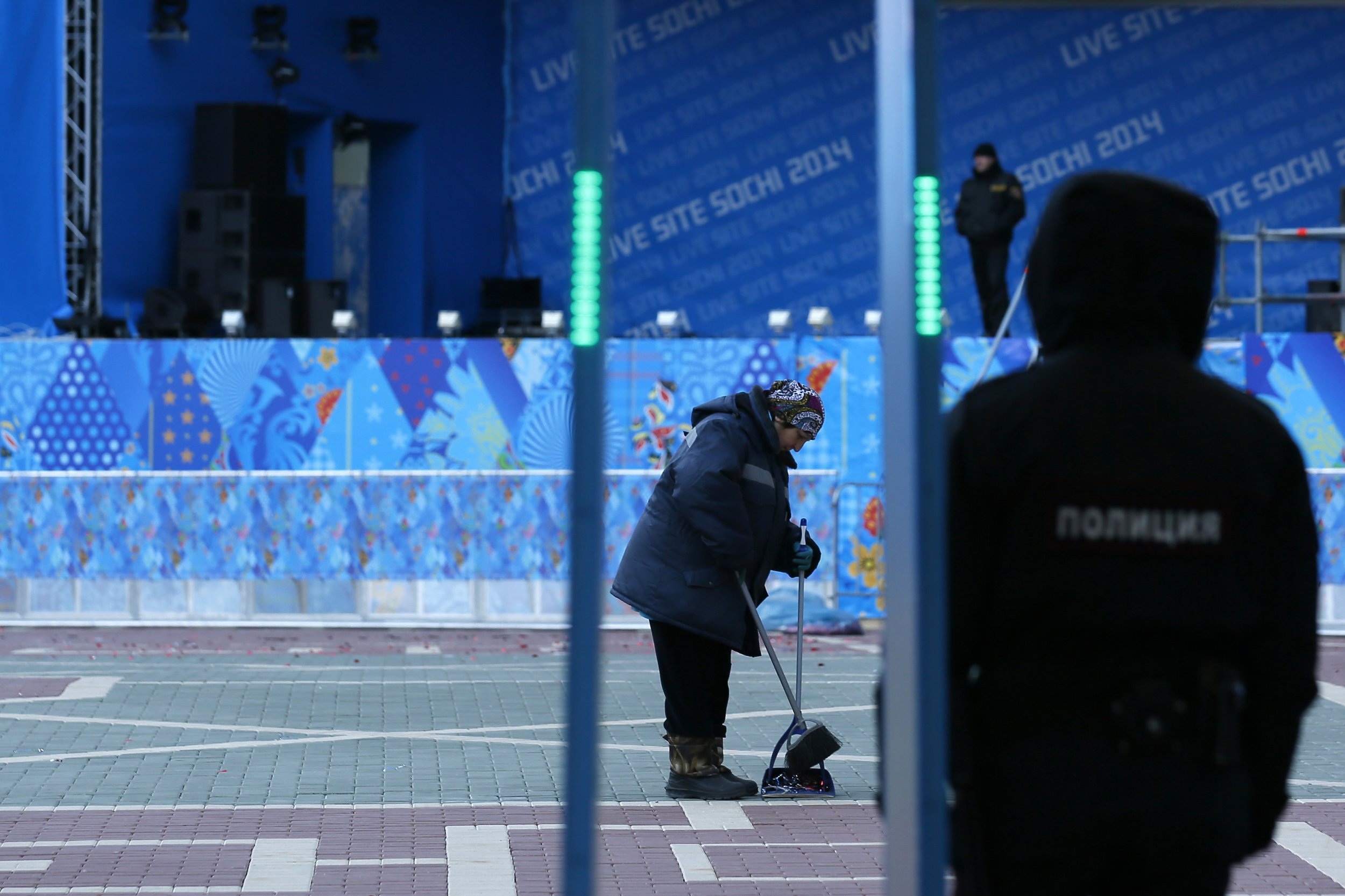 Sochi Woman Sweeping