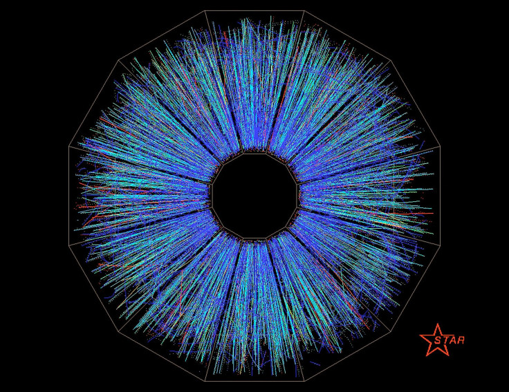 End view of a gold-ion collision in the STAR detector