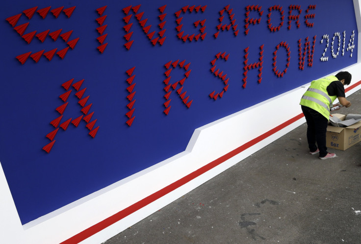 Welcoming sign at the Singapore Airshow