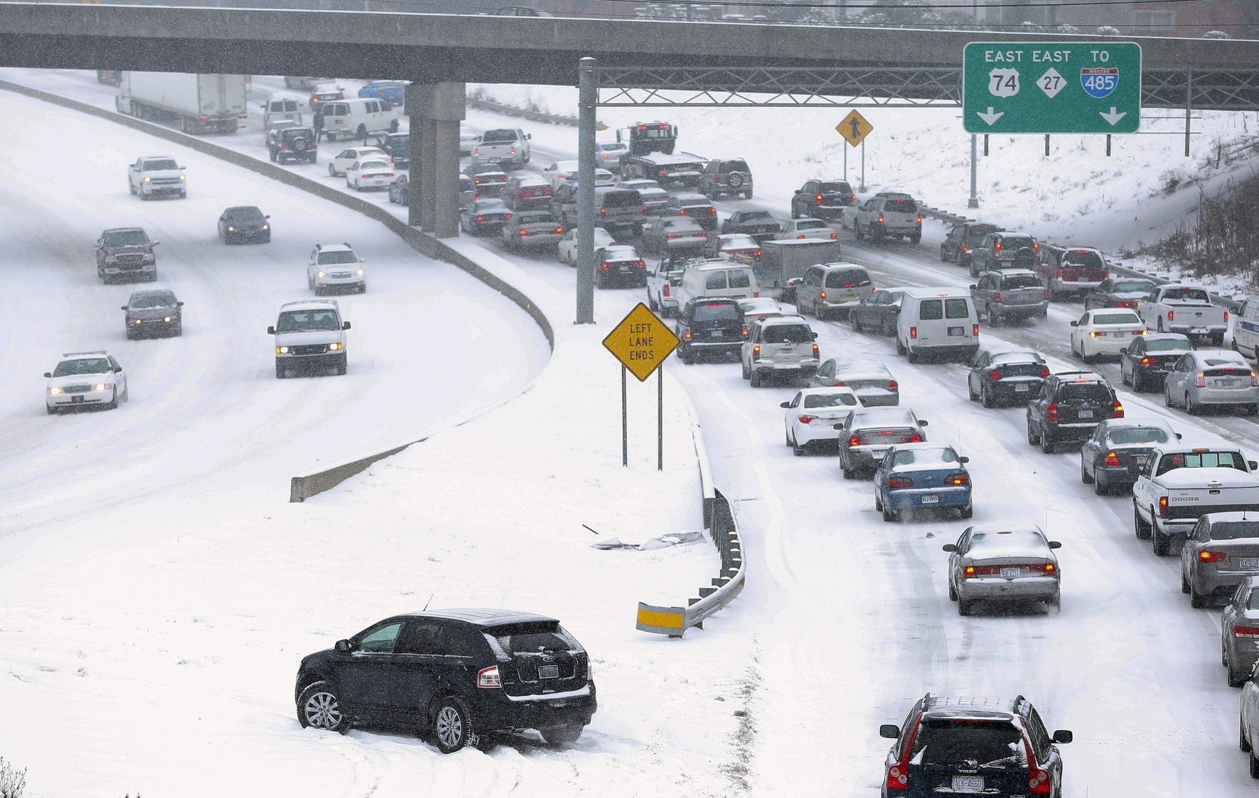 Winter Storm Pax Charlotte Roadways