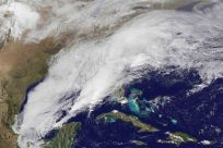 NOAA Winter Storm Pax Satellite photo