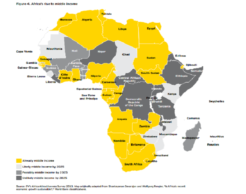 Map: Economic Growth In African Countries 