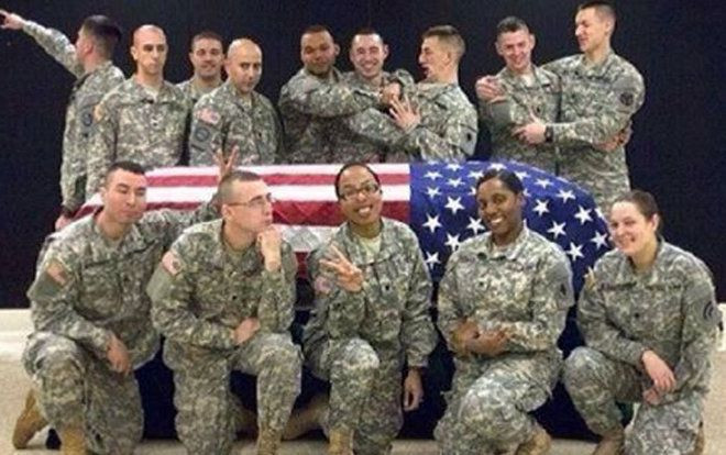 Soldiers Empty Casket Photo