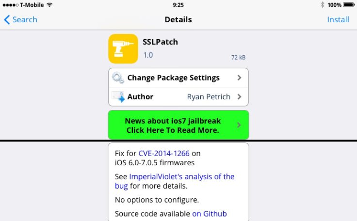 SSLPatch Apple iOS 7.0.5