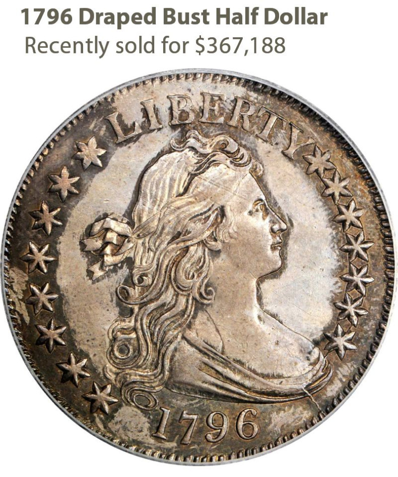 1796 Draped Bust Half Dollar F