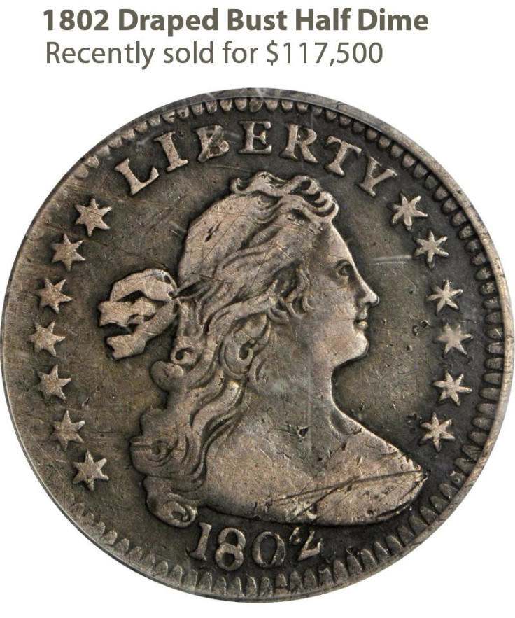 1802 Draped Bust Half Dime F