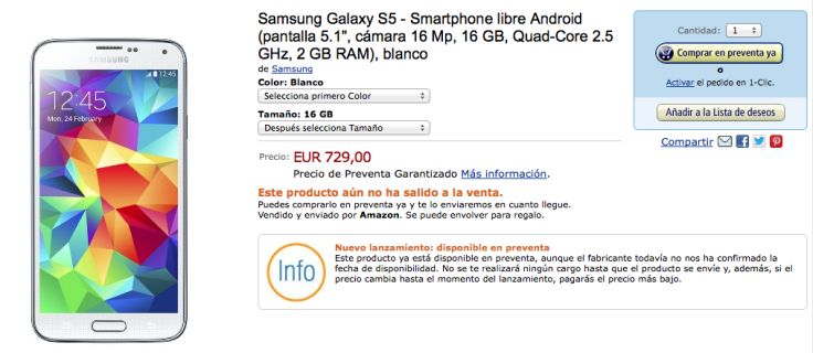 galaxy s5 pre order