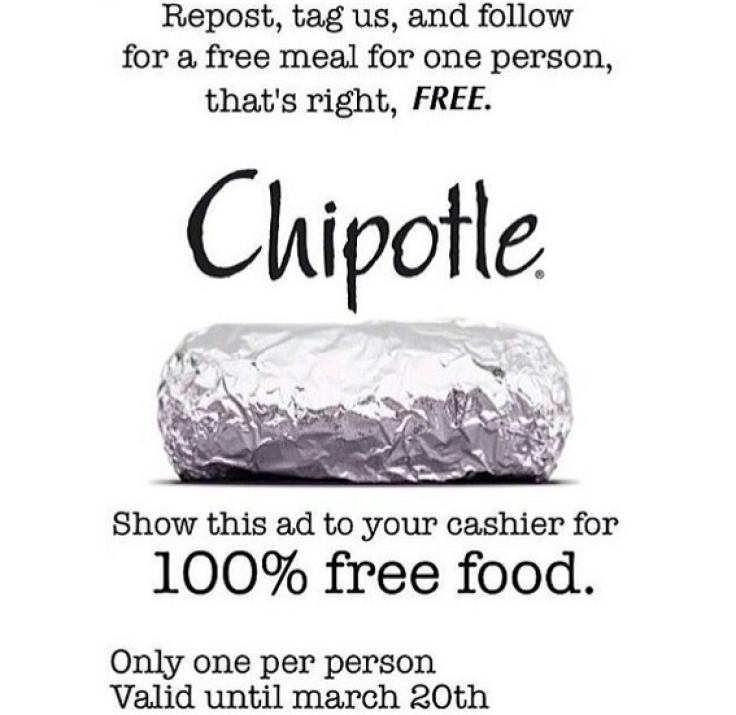 Chipotle coupon 2014