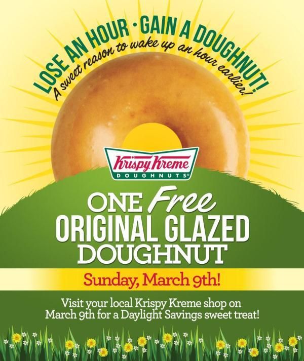 Krispy Kreme Free Doughnut Daylight Savings Day How To Score A Free
