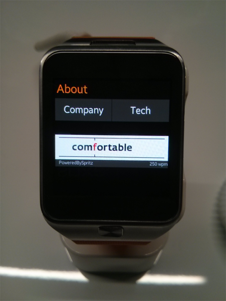 Sprtiz on Samsung Gear 2