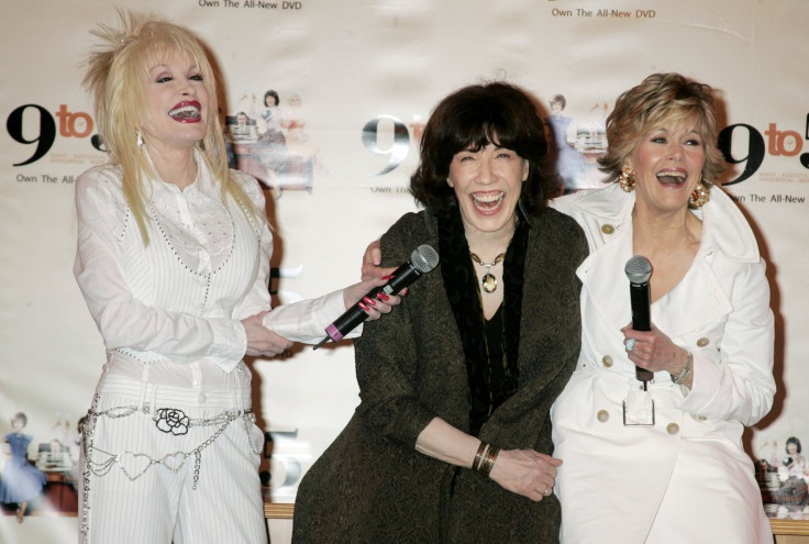 Actresses (L-R) Dolly Parton, Lily Tomlin and Jane Fonda