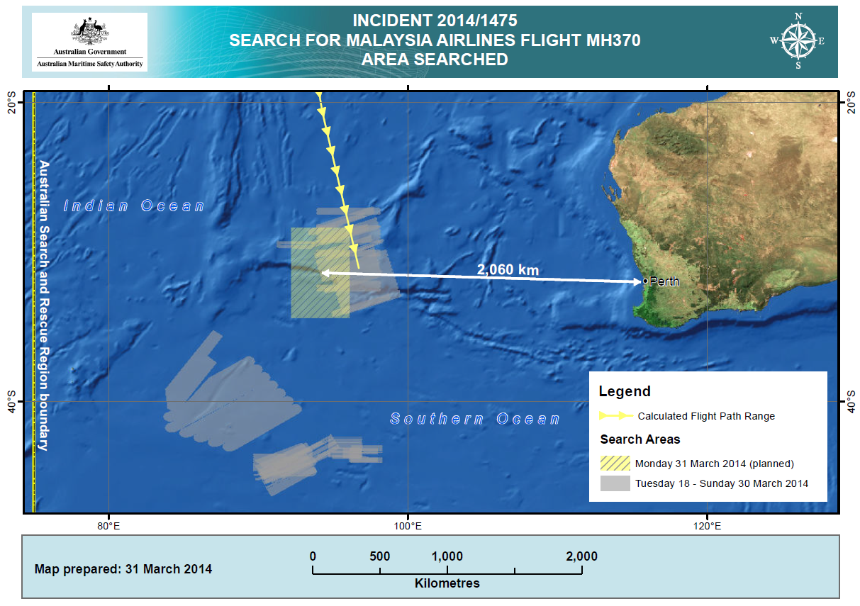 mh370 search area mar 31