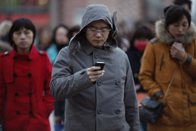 Walking and texting