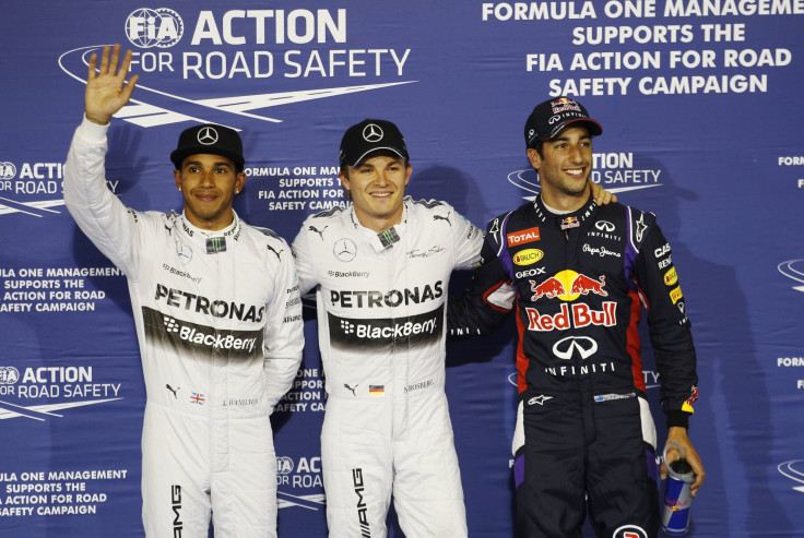 Nico Rosberg, Lewis Hamilton, Daniel Ricciardo