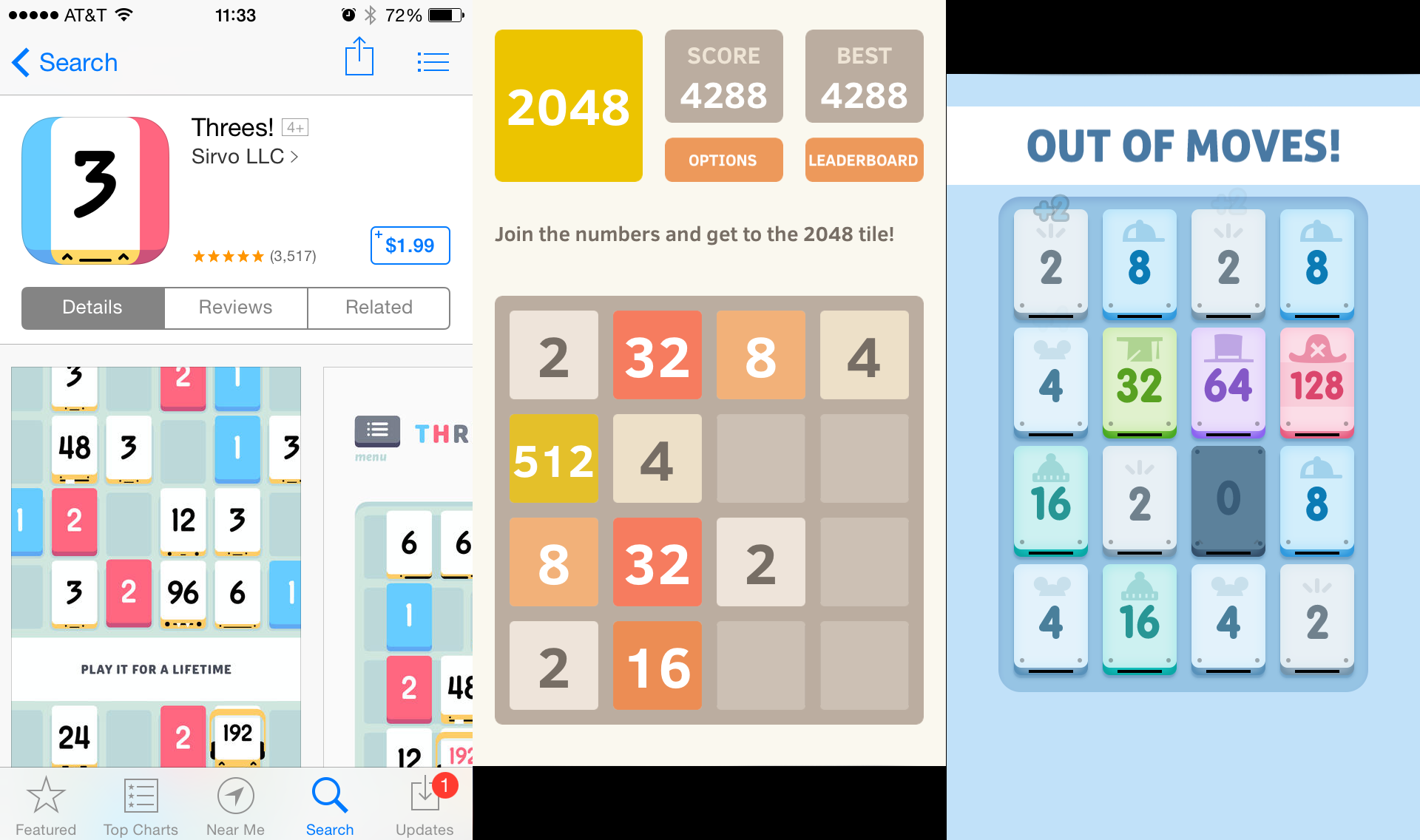 How to represent the game state of 2048