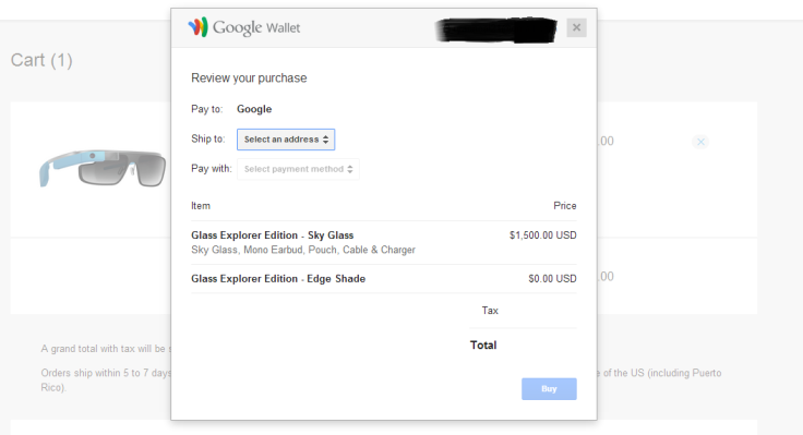 Google Glass Checkout