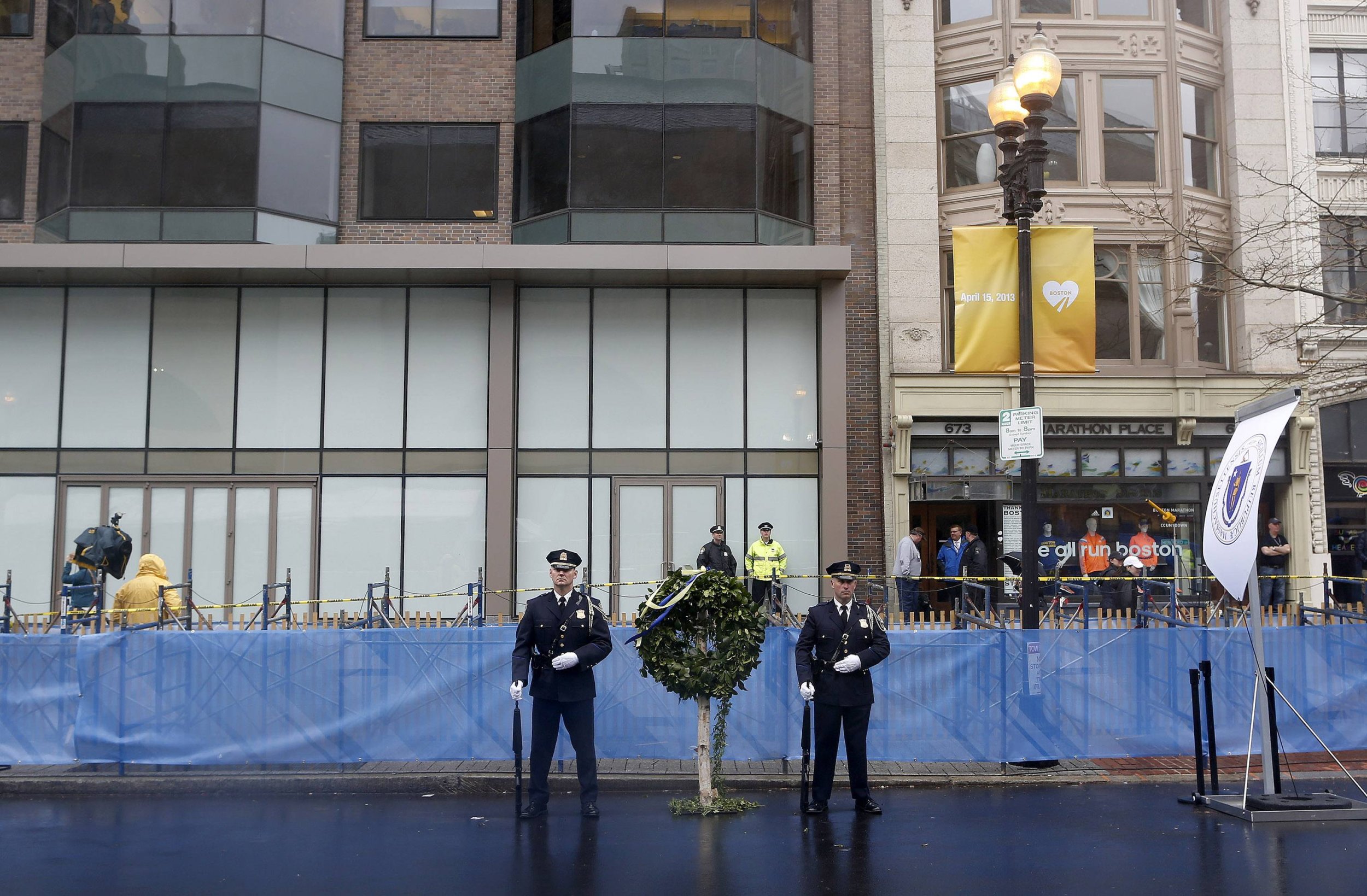 Boston Marathon Bombing Memorial - Wreath Wide