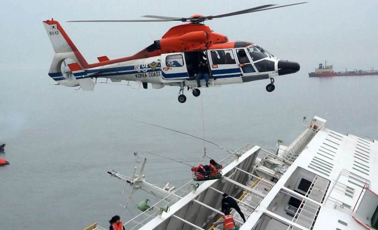 South Korea Ferry - Sewol Helicopter